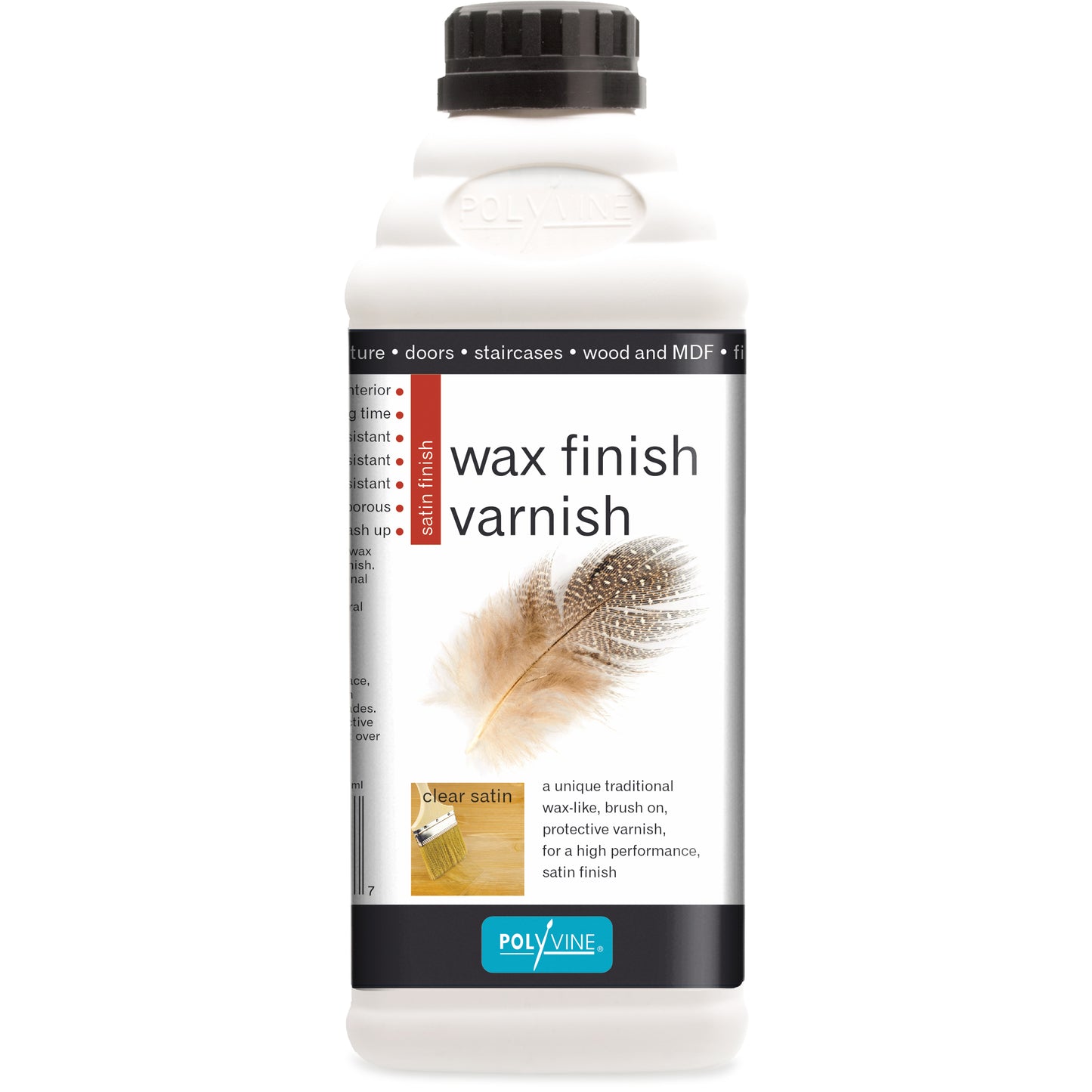 Polyvine : Wax Finish Varnish - Clear Satin